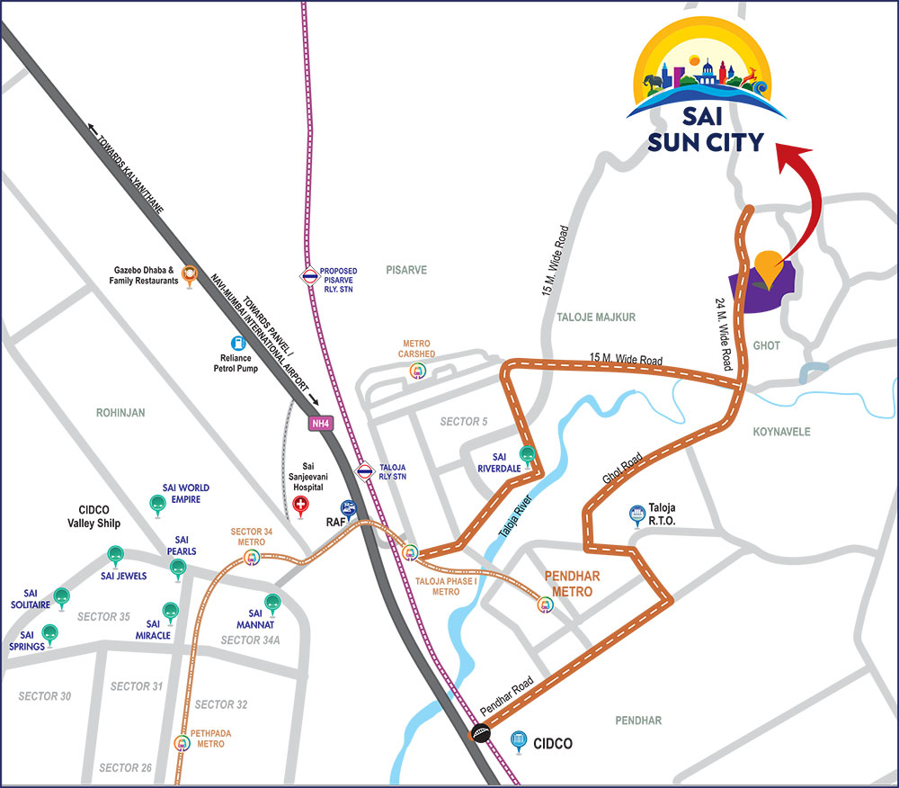 Location Paradise Sai Suncity 